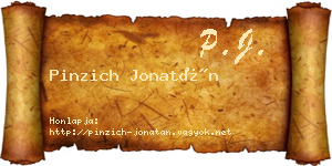 Pinzich Jonatán névjegykártya