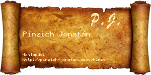 Pinzich Jonatán névjegykártya