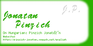 jonatan pinzich business card